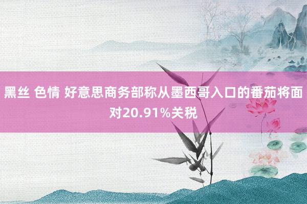 黑丝 色情 好意思商务部称从墨西哥入口的番茄将面对20.91%关税